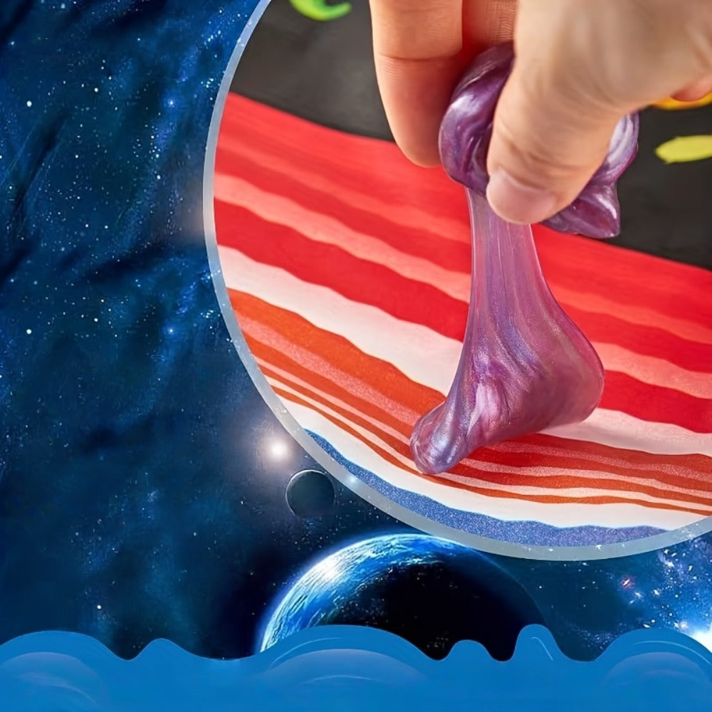 Galaxy Slime Balls 36 Pack Party Favors, Non-Sticky Bendable Slime Spheres for Kids Birthday, Classroom Rewards