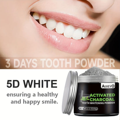 Activated Charcoal Teeth Whitening Powder - Natural Tooth Polish for Deep Cleaning, Plaque Removal & Fresh Breath