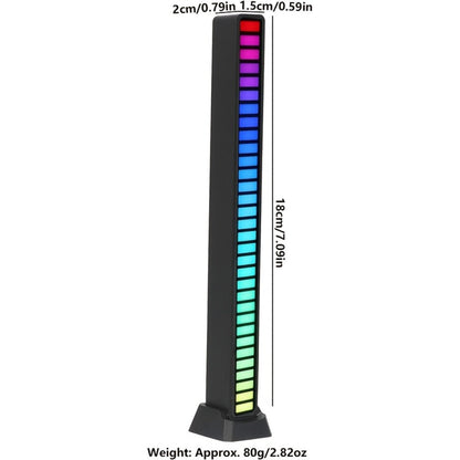 Sound Activated RGB Ambient Light Bars 2/4 Pack, Music Rhythm Sync USB Plug & Play, Color Changing Atmosphere Lights for Gaming Room