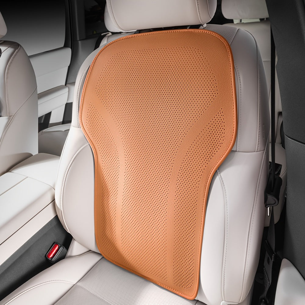 Perforated Car Seat Cushion Single Pad with 45 x 55cm Size and Black, White, Orange or Brown Color Options