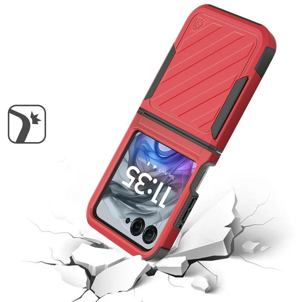 Phone Case Navy Dual-Layer PC and TPU Cover for Motorola Razr 2024 in a Single-Color Configuration