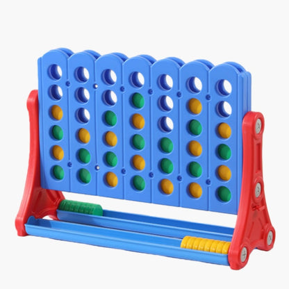 Height Adjustable Giant Connect 4 Game 33-37 Inch, Jumbo 4-in-a-Row Outdoor Yard Game with Quick Release Slider for Teens
