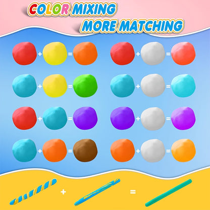 Air Dry Clay Set for Kids 120/150 Pieces, 36 Metallic Colors Ultra Light with the Listed Color, Size or Set Options for Everyday Use