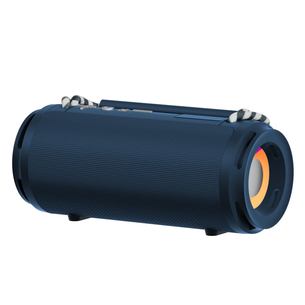 Bluetooth Speaker Cylindrical RGB Model with Carry Cords, USB and TF Playback, Four Colors and 7.17-Inch Body