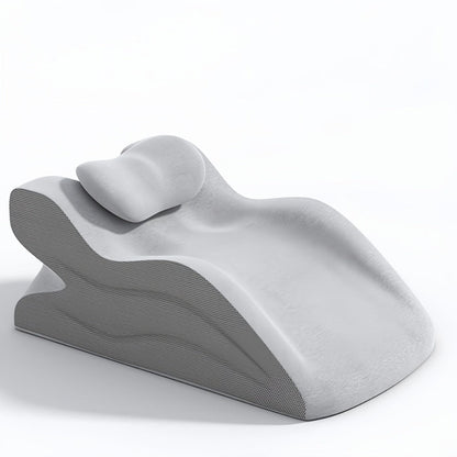 Bed Pillow Contoured Memory Foam Reading Cushion with Removable Washable Cover in Seven Colors