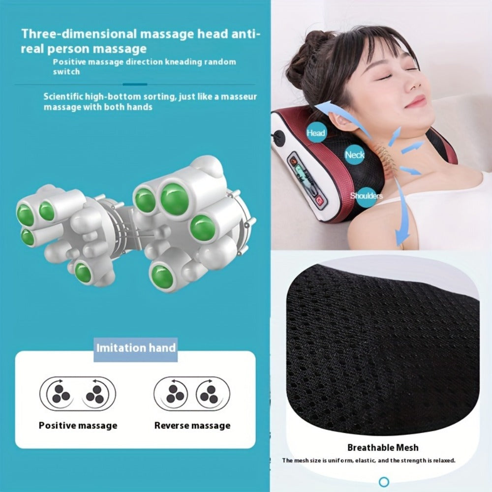 Electric Massager for Neck, Shoulder, Back & Foot – Deep Tissue Kneading Point Massage, Cordless Handheld Body Massager