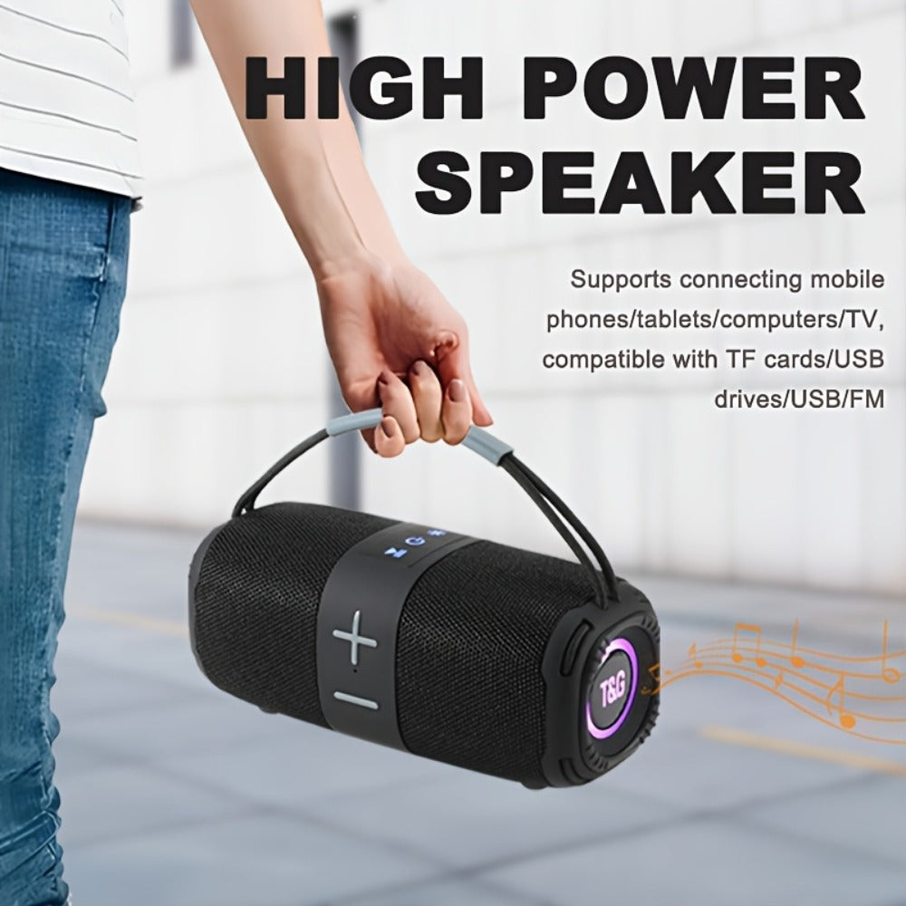 Portable Bluetooth Speaker TG668 Model with IPX4, LED Breathing Light, TWS, FM, USB, TF and AUX
