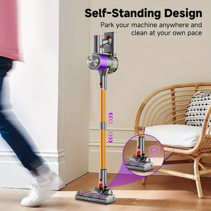 Cordless Vacuum Cleaner 58Kpa Strong Suction 6-in-1 Rechargeable Stick Vacuum for Entryways, Bedrooms and Living Spaces