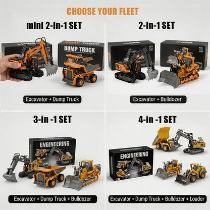 RC Construction Vehicle Set 2/3/4pcs with the Listed Color, Size or Set Options for Everyday Use