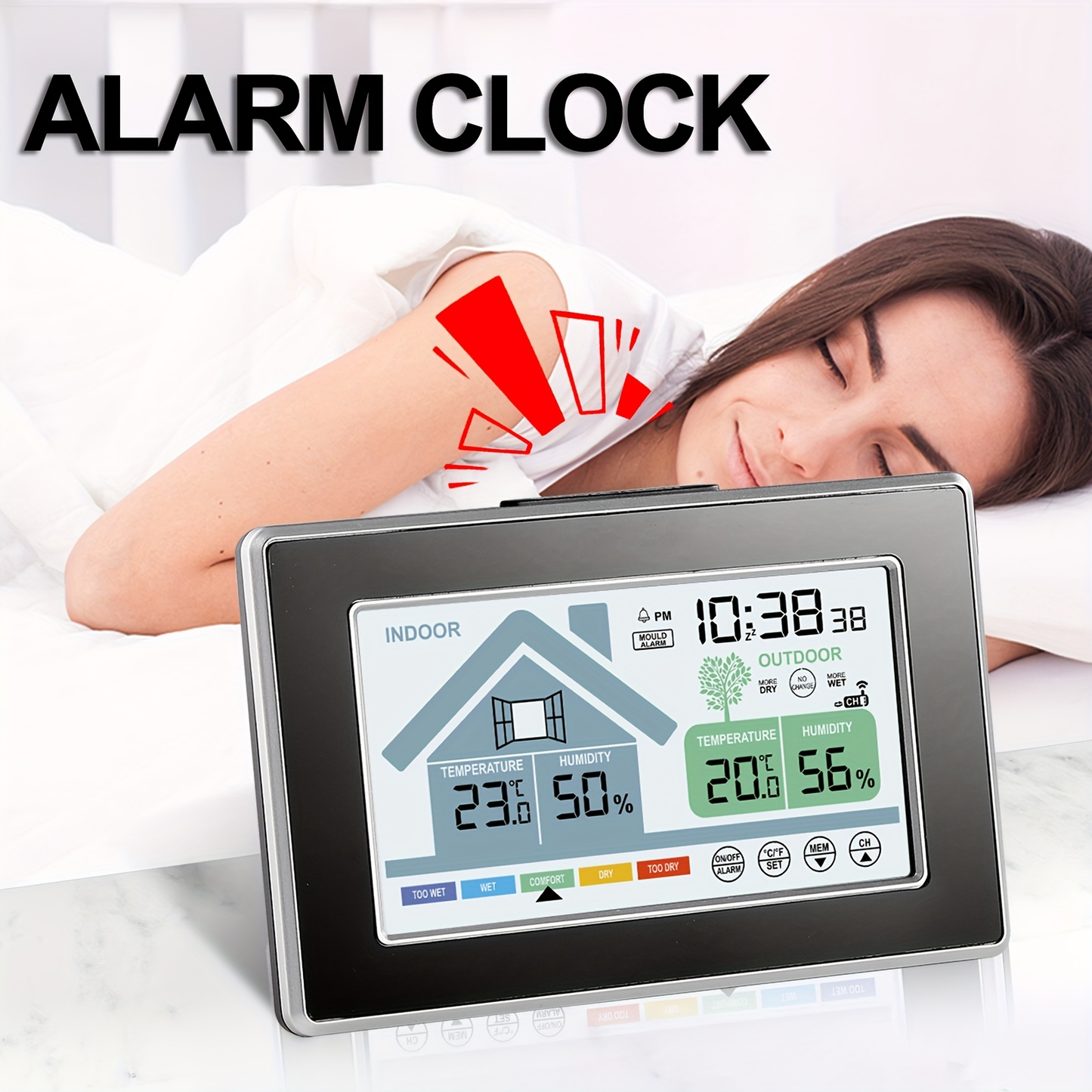 Indoor Outdoor Thermometer | Wireless Hygrometer Home Patio Greenhouse