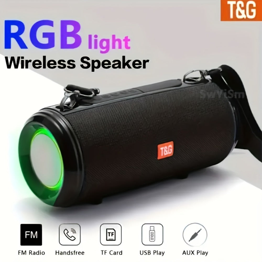 TG537 Portable Bluetooth Speaker with TWS Stereo Pairing, Hands-Free Calling, TF Card & USB Playback