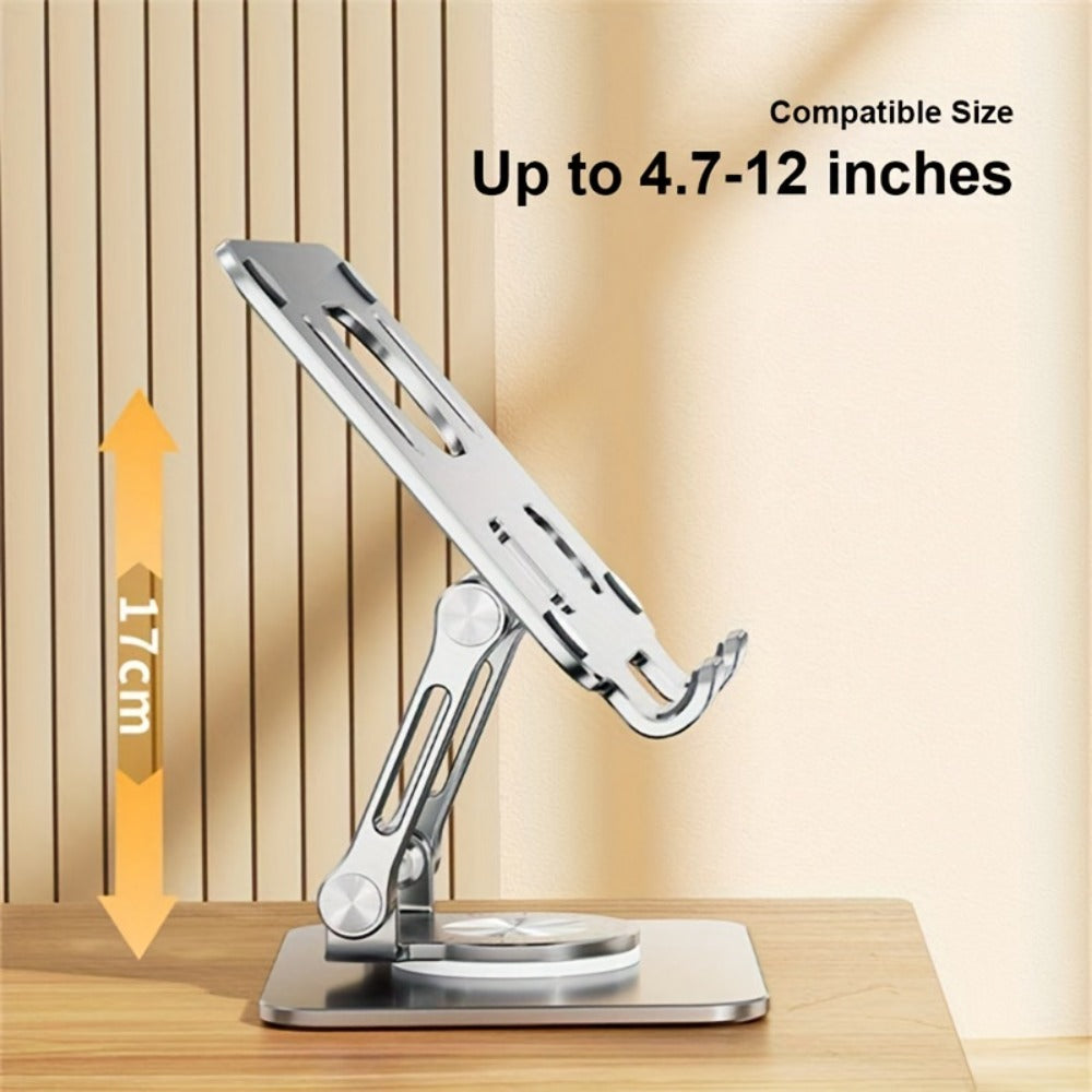 360 Degree Rotating Tablet Phone Stand Foldable, Portable Desktop Lazy Stand with Fast Heat Dissipation