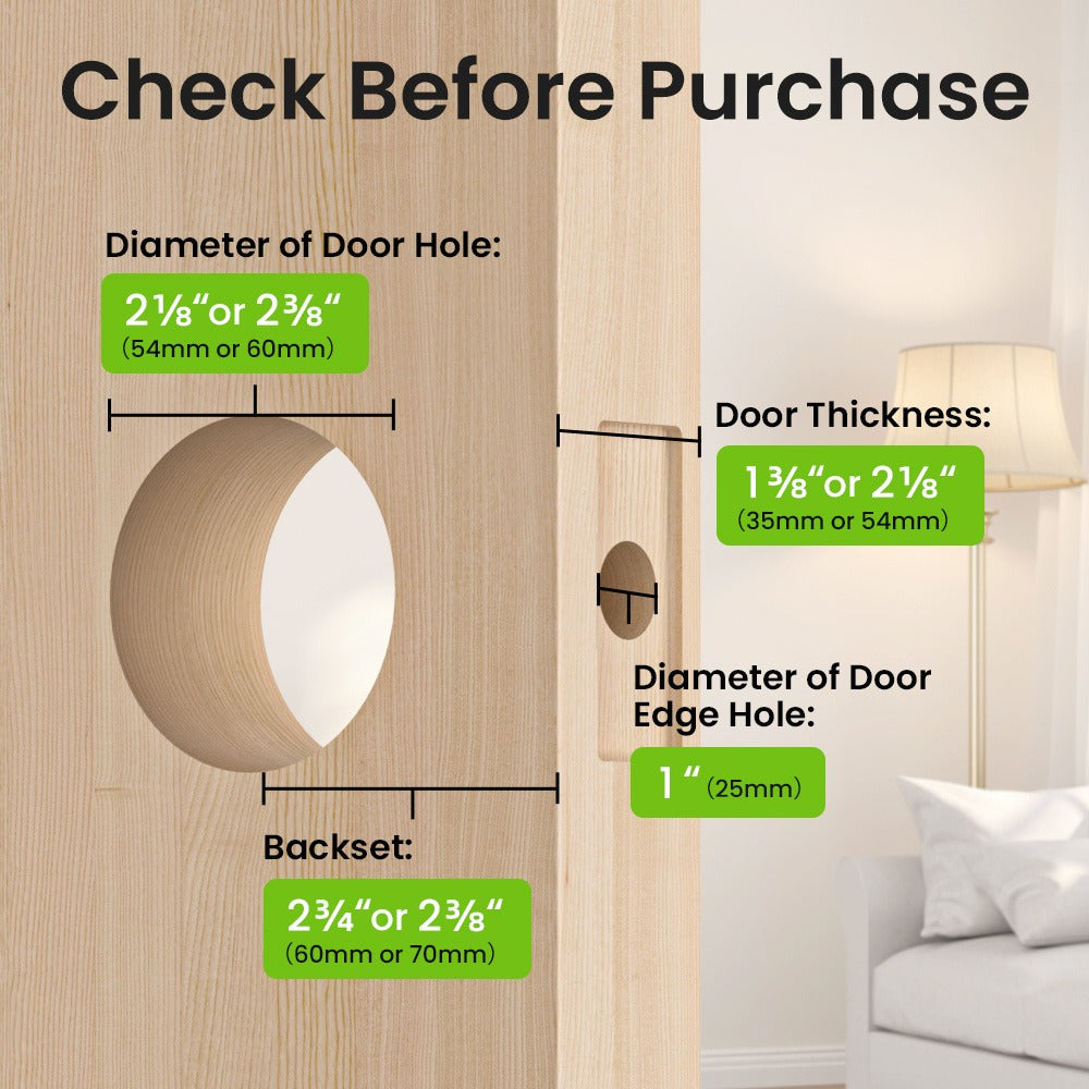 GHome KD03 PRO Smart Door Knob 4-in-1 with USB-C Charging & Gateway Remote – Fingerprint, Keypad & App, Anti-Peep, Tamper Alarm