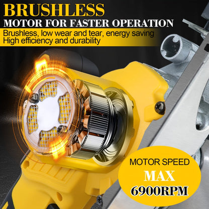 Brushless Circular Saw Kit 5-Inch 6900RPM with 4000mAh Battery Charger 4 Blades 45 Degree for Entryways, Bedrooms and Living Spaces