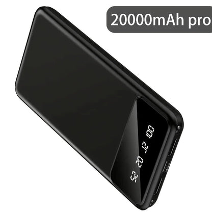 Power Bank 20000mAh Pro with Dual USB Output, Type-C Input and LED Digital Battery Display