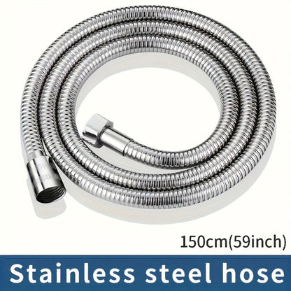 Flexible Stainless Steel Shower Hose Electroplated – Round Shape, Wall-Mounted Easy Install, for Rainfall Shower Heads & Sprayers