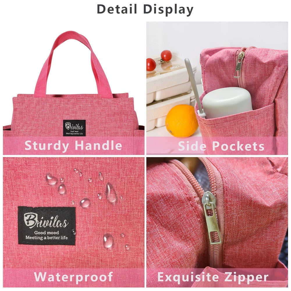 2-Layer Bento Lunch Box Set with Cup and Meal Bag - Multi-Grid Lunch Box for School, Office & Outdoor Picnics