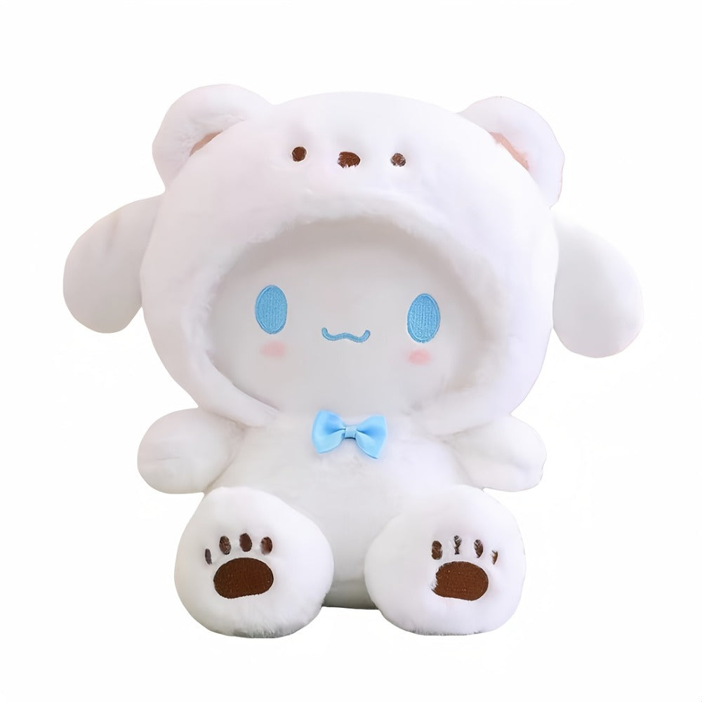Plush Toy Big-Eared Puppy Character Doll in White, Blue Jade or Pudding Color Styles for Collecting