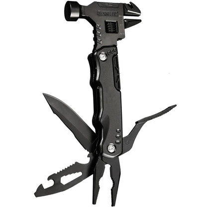 16-in-1 Multitool Stainless Steel – Compact EDC Pocket Tool with Pliers, Adjustable Wrench, Screwdrivers & Knife | Camping Gear & Gift