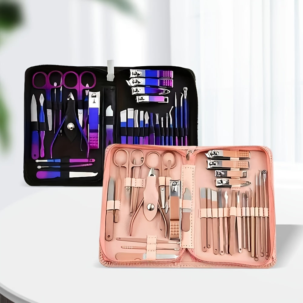 Manicure Set 9 18 30 60pcs Professional Nail Clipper Pedicure Kit Portable Travel Grooming Tools – Cuticle Trimmer Nail File Nail Care Gift