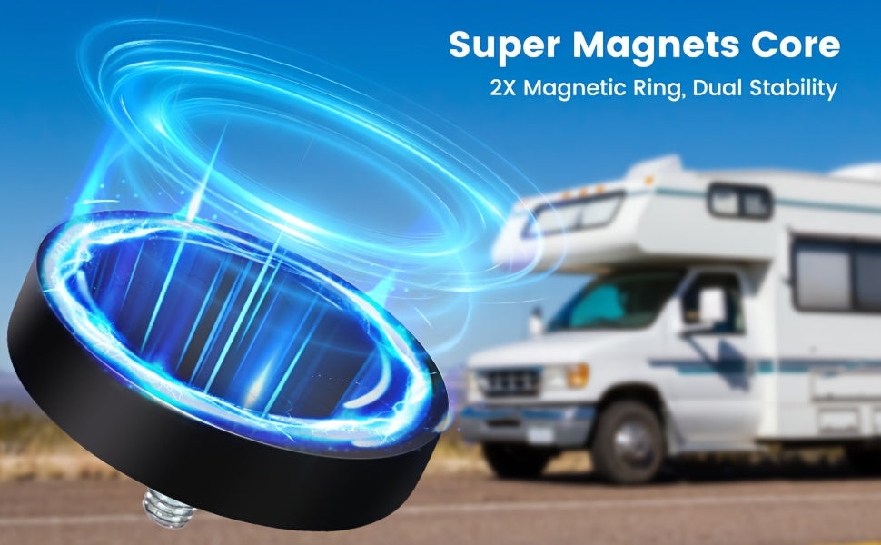 Magnetic RV Solar Motion Light 800LM – 90 LED, 270° Sensor, 3 Modes, IP65 Waterproof, for RV Awning, Camper