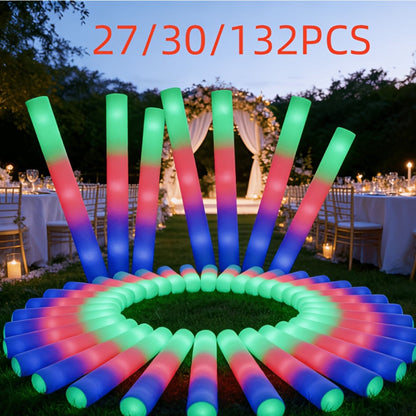LED Light Up Foam Glow Wands 27/30 Pack with the Listed Color, Size or Set Options for Everyday Use