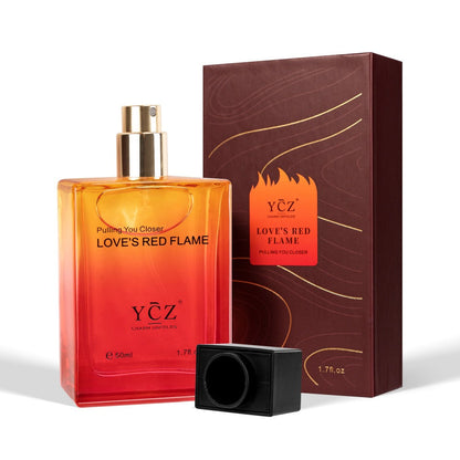 Cologne Eau de Parfum for Men YCZ LOVE'S RED 1.7 fl oz Spray with Red Glass Bottle and Box