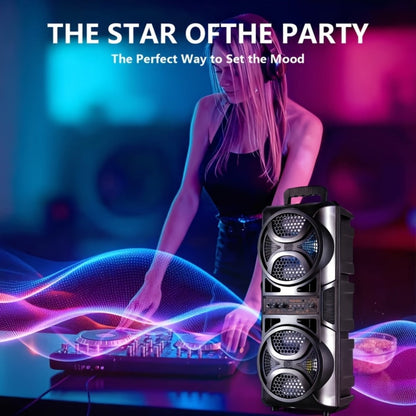 RGB Dual Speaker Portable Bluetooth Stereo Sound System with Subwoofer, Ambient Lighting, Two Speaker Sizes