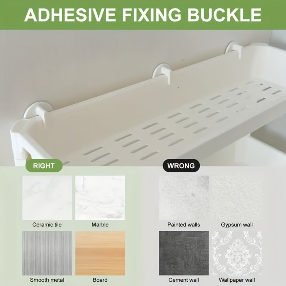 Behind Door Storage Rack, Multi-Layer Slim Organizer for Bathroom & Kitchen, Space Saving Over Door Shelf