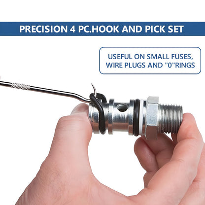 Pick and Hook Set 10/15 Piece – Precision Automotive Oil Seal O-Ring Gasket Removal Tool, Chrome Vanadium Steel, Ergonomic Non-Slip Grip