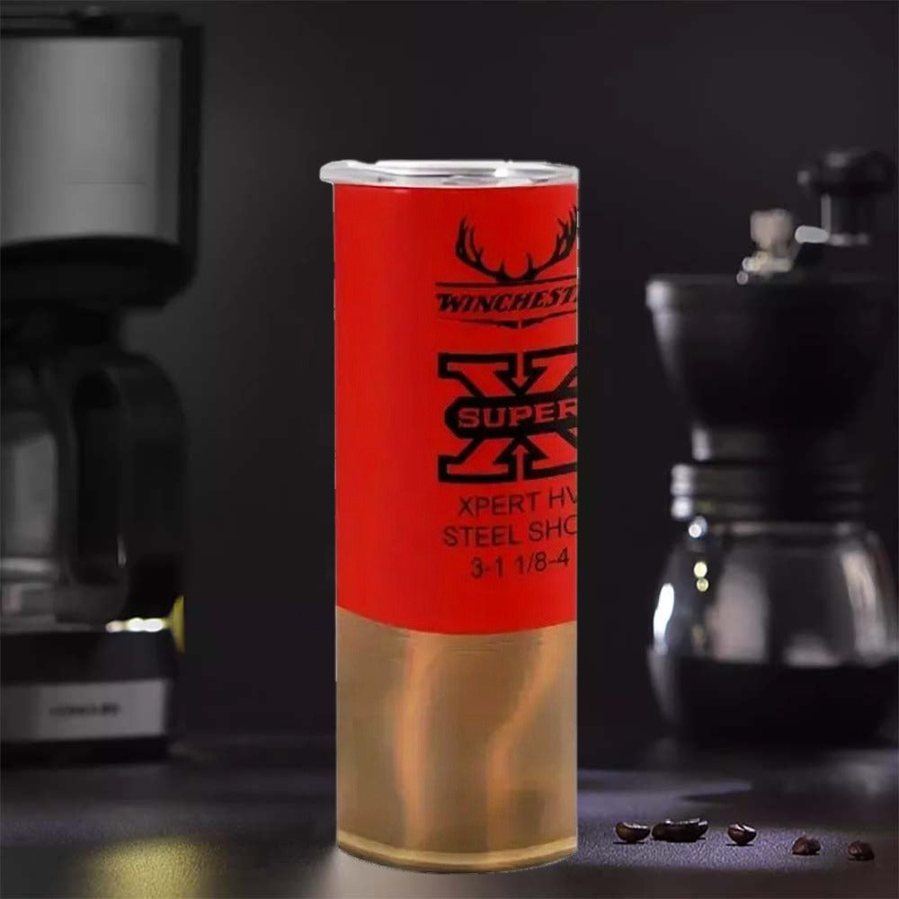 Insulated Tumbler 20oz Antler and Bullet Hunting Graphic with Stainless Steel, Lid and Straw