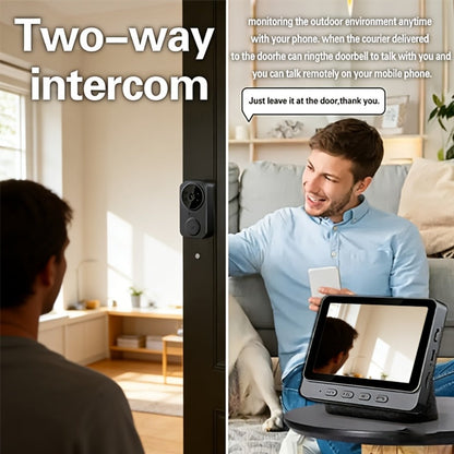 Wireless Video Doorbell Camera No WiFi No App Required 4.3-inch IPS Monitor 960P Night Vision for an Everyday Personal Care Routine