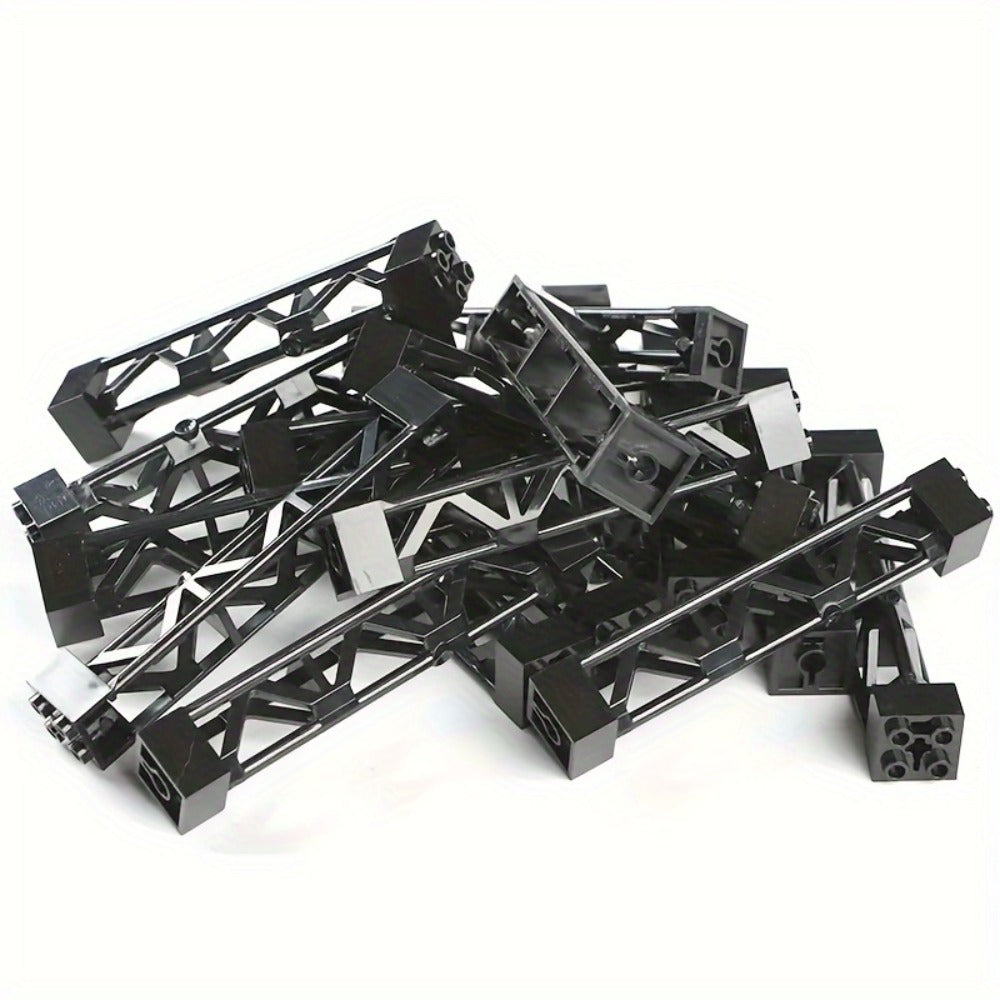 2x2x10 Pillar Support Bricks 20pcs Black – LEGO-Compatible Column Rod Blocks for MOC City Train Girder Military Architecture Builds