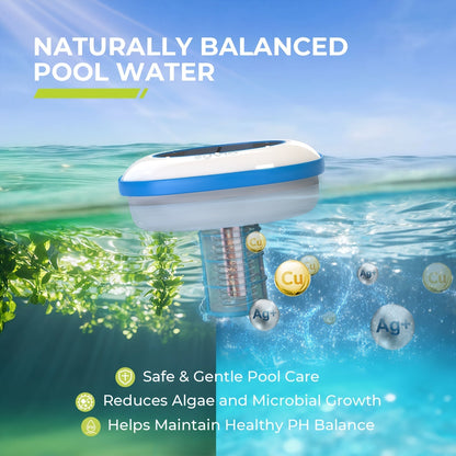 Solar Pool Ionizer for Garden, Patio and Yard Use, with the Listed Configuration, for Everyday Use and Organized Storage