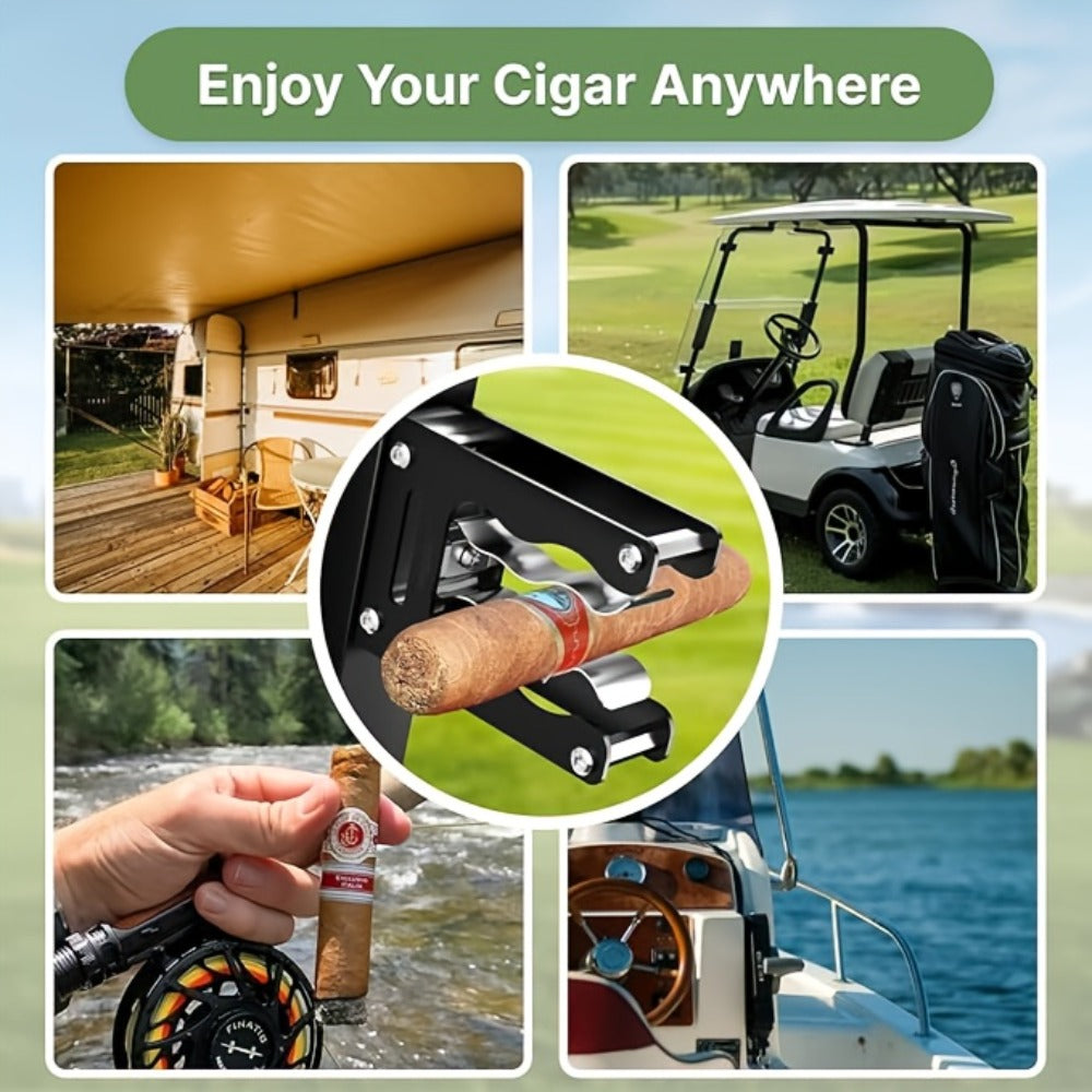 Magnetic Cigar Holder Heavy Duty Secure Grip – Fits Golf Carts, Beach Chairs, Fishing Rods & Boats | On-the-Go Smoking Accessory | 7 Colors