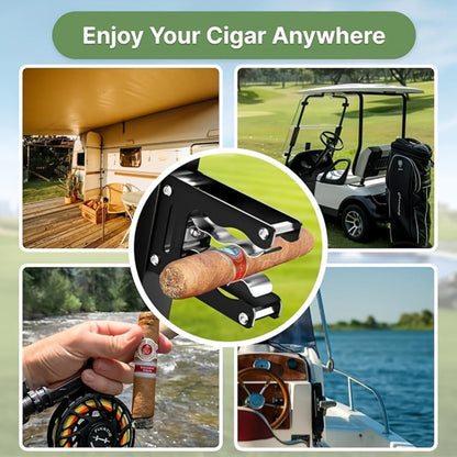 Magnetic Cigar Holder Heavy Duty Secure Grip – Fits Golf Carts, Beach Chairs, Fishing Rods & Boats | On-the-Go Smoking Accessory | 7 Colors