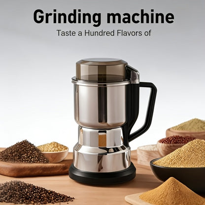 Electric Grain Grinder Mill, High-Speed Spice Coffee Herb Grinding Machine with Powerful Motor, Compact Design for Home Kitchen Use