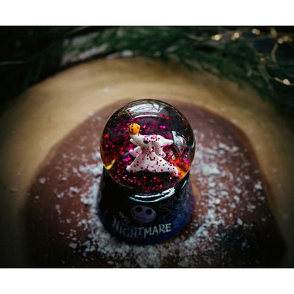 Nightmare Before Christmas Zero Light-Up Snow Globe, Disney Jack Skellington Dog Mini Collectible Snow Globe 3-Inch