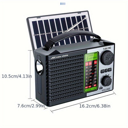 Portable Retro Radio Speaker with MP3 Player Rechargeable Battery Emergency Weather for Bedside Audio, Alarms and Room Entertainment
