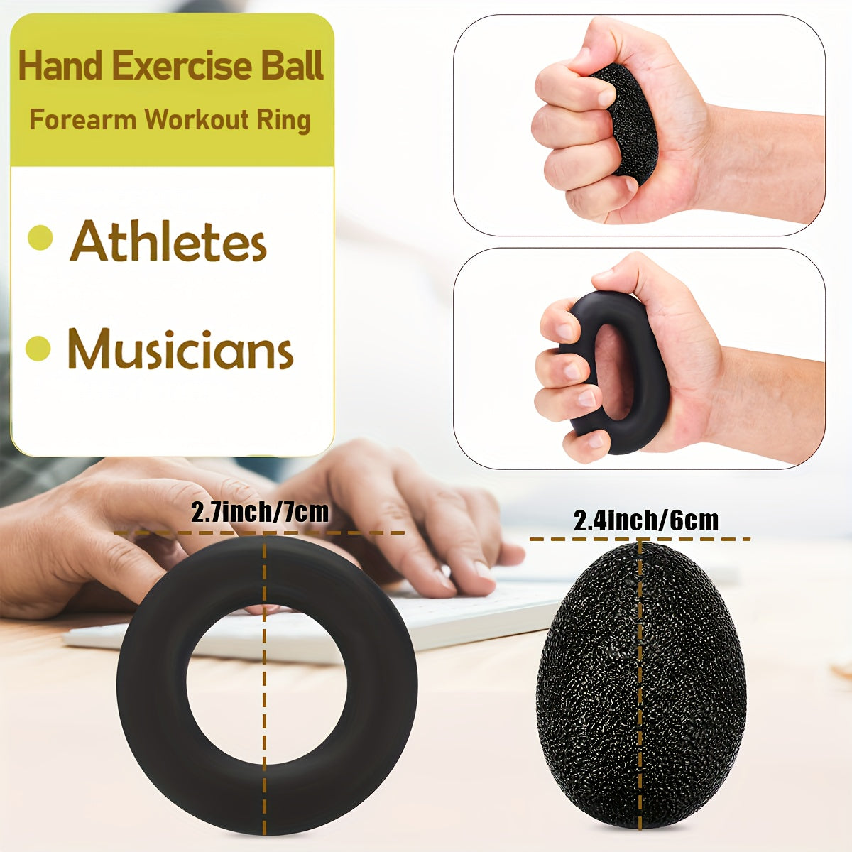 Grip Strengthener Set 5pcs – Adjustable Hand Grip Trainer with Counting, Finger Exerciser, Finger Stretcher