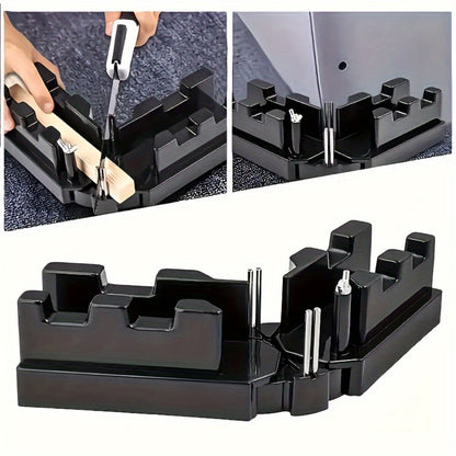 Miter Angle Finder 2-in-1 Measuring & Cutting Tool Manual Precision Protractor Portable Miter Saw Guide for Woodworking Home Improvement No