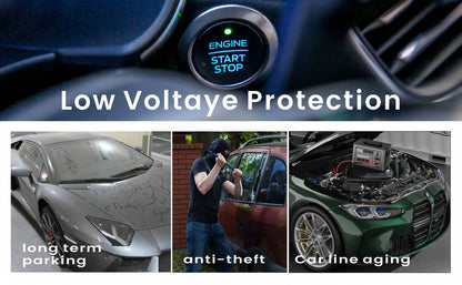Car Battery Auto Power Off Switch with LED Voltage Display – 12V/24V Anti-Drain Protection, Low Voltage Alarm