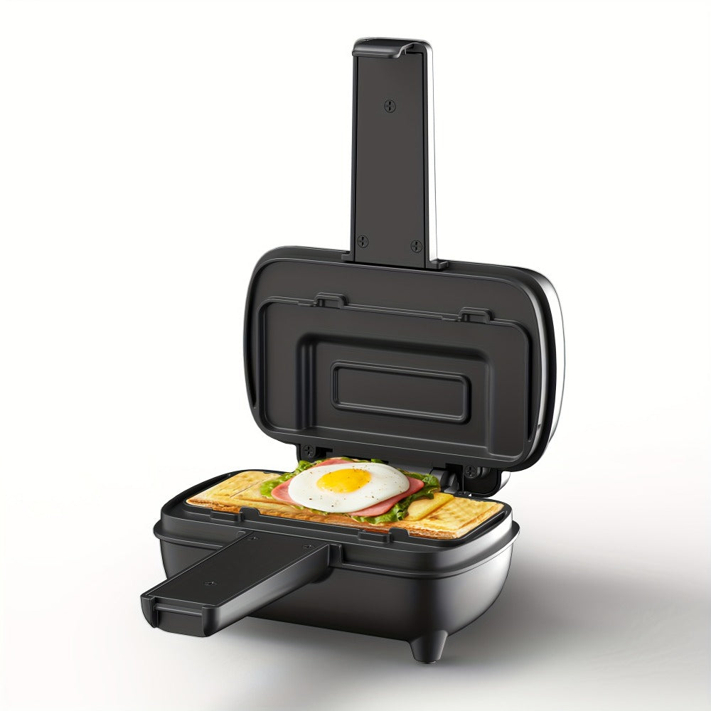 Electric Sausage Grill and Sandwich Maker with Nonstick Plate and Cord Storage Compact for Grilling, Camping and Outdoor Meals