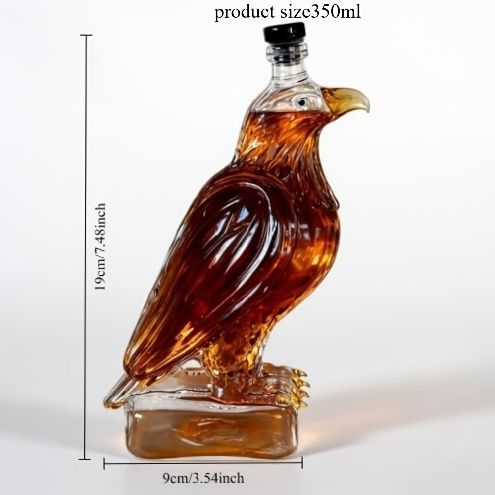 Eagle Shaped Whiskey Decanter with Wings Base, Elegant Animal Model for Home Bar Decor, Dining Table Centerpiece