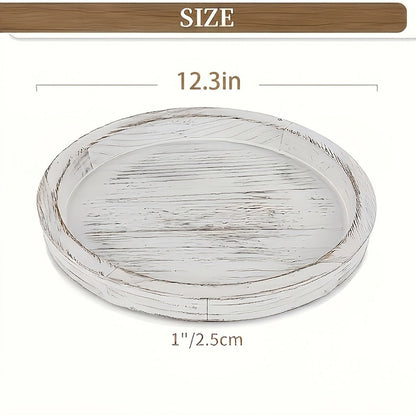 Decorative Tray for Coffee Table – Round Wave-Shaped Centerpiece Tray for Living Room, Dining Room, Kitchen Counter, Bathroom