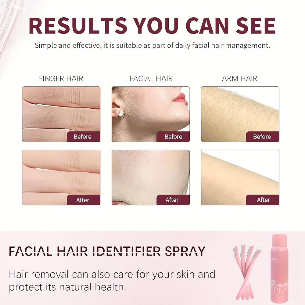 Squalane Shaving Spray for Women Alcohol-Free Moisturizing – Facial Hair Removal Peach Fuzz Pale Beige Tint Fine Mist Face & Body