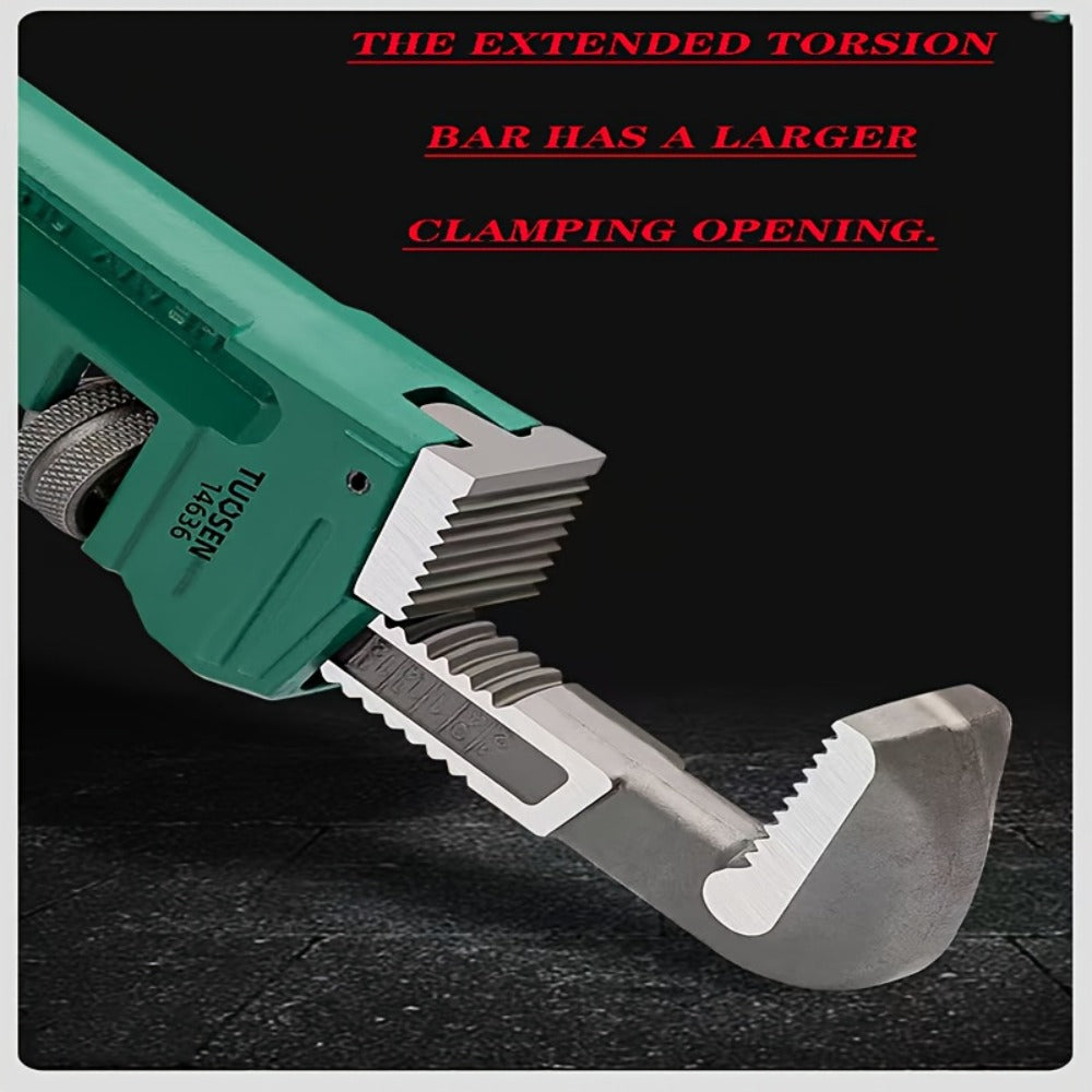 Pipe Wrench Professional Heavy Duty – 8", 12" & 18" CR-V Alloy Steel Plumbing Wrench, Non-Slip Ergonomic Handle, 1500 lbs Torque