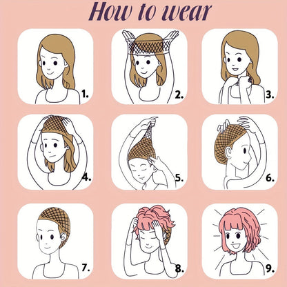 Synthetic Wig 12-Inch Loose-Curly Afro Bob with Rose Net Cap in Black, Brown or Deep Red for Holiday Styling