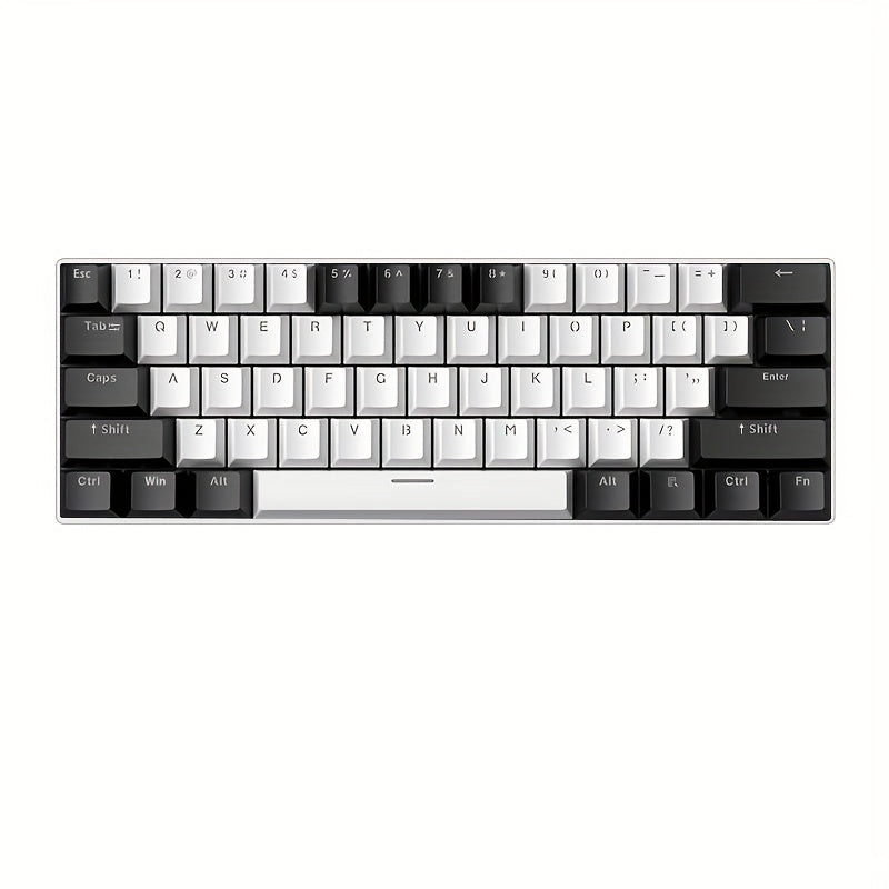Mechanical Keyboard 61-Key Compact Wired Layout with Blue Switches, RGB Backlighting and Four Color Options