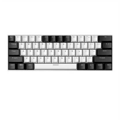 Mechanical Keyboard 61-Key Compact Wired Layout with Blue Switches, RGB Backlighting and Four Color Options
